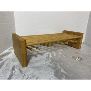 Lillian Vernon Oakwood Wine Stem Glass Hanger Rack